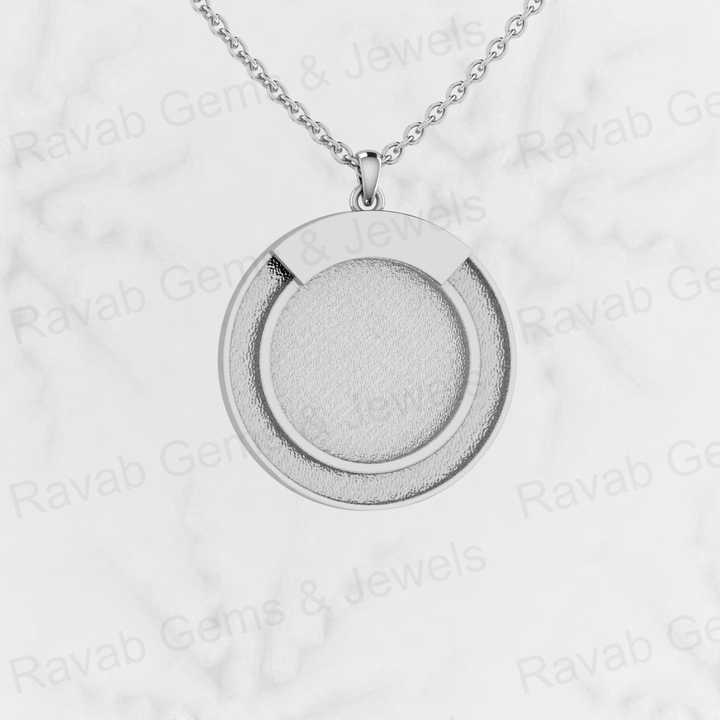 Genuine 925 Sterling Silver 20mm Round Tray Blank Base Semi Mounting Charm Pendant for Setting Resin Ashes Work Jewelry Findings
