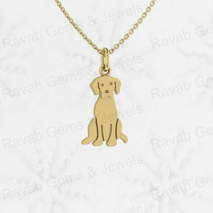 Genuine 925 Sterling Silver Tiny Face Dog Labrador Pet Lover Jewelry Retriever 27x13mm Charm Pendant Necklace Fine Jewelry