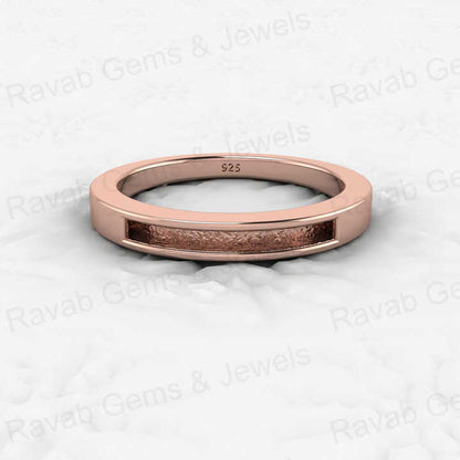 Top Quality Solid 925 Sterling Silver 18k Gold Filled Semi Mount Ring Good for Ashes & Resin Work Breastmilk Keepsake Jewelry