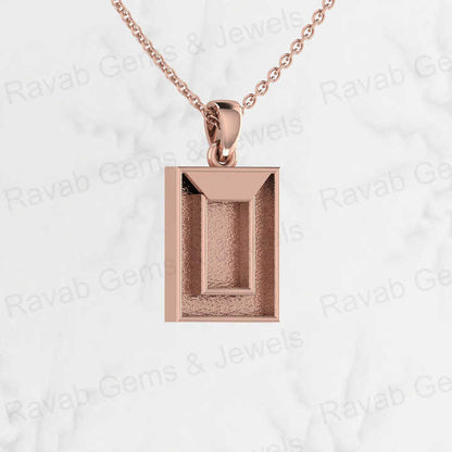 Hot Selling 925 Sterling Silver 12x16mm Mirror Frame Semi Mounting Blank Charm Pendant for Resin & Ashes Work Jewelry Findings