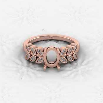 Elegant Designer Ring Component High Quality 925 Sterling Silver 6x8mm Oval Semi Mount Fashionable Jewelry Findings Components