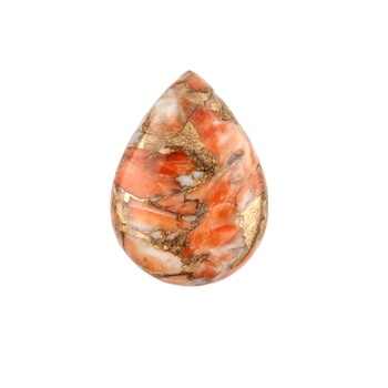 Best Selling Handmade Polish 16x22mm Pear Briolette Cut Sponge Copper Natural Gemstone for Ring & Earrings Making