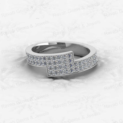 Top Selling Solid 925 Sterling Silver Micro Pave CZ Pinky Gold Vermeil Eternity Thick Band Women Ring Personalized Fine Jewelry