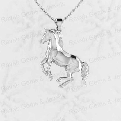 Top Quality Solid 925 Sterling Silver Unicorn Wild Horse Pendant for Men's Fine Handmade 18 Inch Necklace Christmas Fine Gift