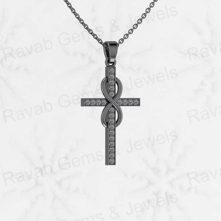 High Quality 925 Sterling Silver Holy Cross Pendant for Women Christian Religious Bowknot Design Rhodium Memorial Fine Jewelry