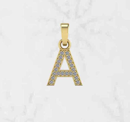 Genuine 925 Sterling Silver Diamond Zircon Personalized Alphabet a Initial Letter Charm Pendant Necklace With Chain Fine Jewelry
