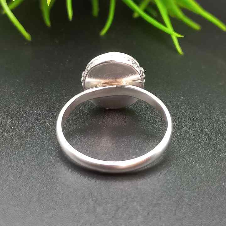 Genuine Solid 925 Sterling Silver Oval Cup 8x10MM Round Bezel Setting Semi-Mount Blank Setting Simple Band Fine Ring For Women