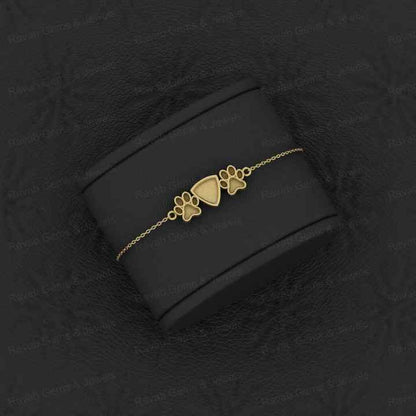 Solid 925 Sterling Silver Trillion Dog Pow Semi-Mount Bracelet Premium Quality Good Ashes Resin Work Keepsake Jewelry Finding