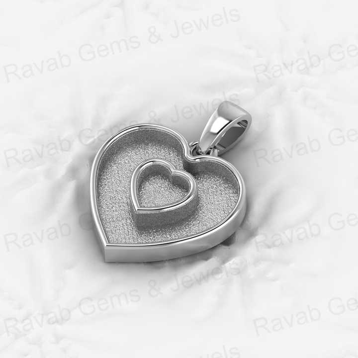Genuine 925 Silver 14mm Double Heart Blank Semi Mount Bezel Pendant Charm for Keepsake Making DIY Jewelry Finding Components
