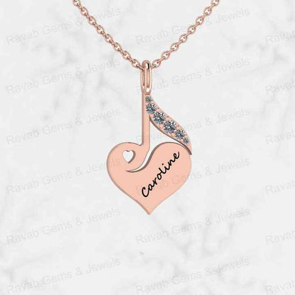 Top Selling 925 Genuine Silver CZ Love Heart Leaf Design Personalized Name Charm Pendant Minimalist Fine Jewelry for Women Gift