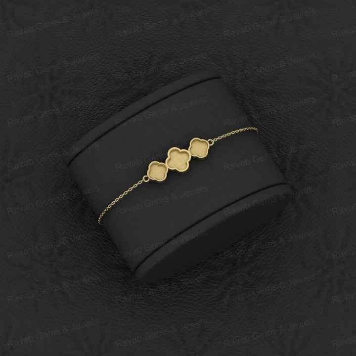Top Quality Solid 925 Sterling Silver Clover Shape Charm Bracelet Good For Ashes & Resin Work Keepsake Breastmilk Fine Jewelry