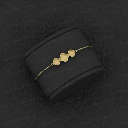 Top Quality Solid 925 Sterling Silver Clover Shape Charm Bracelet Good For Ashes & Resin Work Keepsake Breastmilk Fine Jewelry