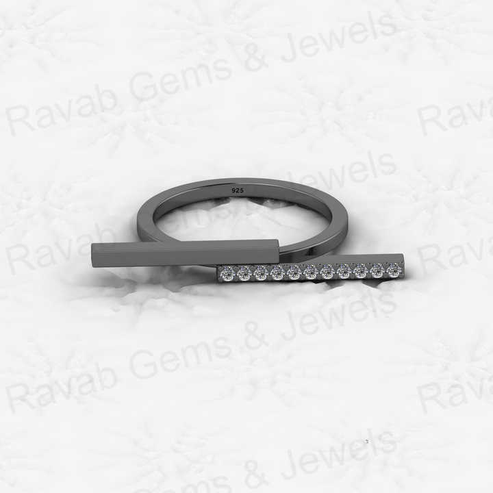 High Quality 925 Sterling Silver Eternity Band Horizontal Line Bar CZ Minimalist Gold Vermeil Rhodium Women's Ring Fine Jewelry
