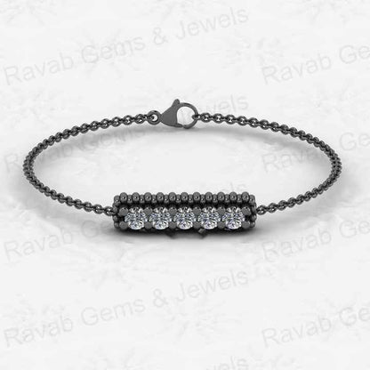 Best Selling Genuine 925 Sterling Silver With Zircon Chain Bracelet for Women Minimalist Fine Jewelry