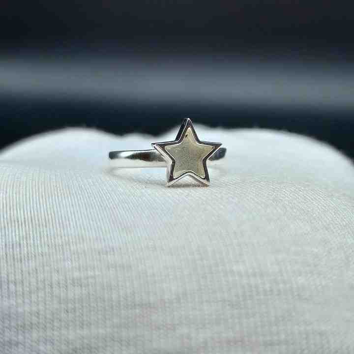 Solid 925 Sterling Silver Star Shape 7mm Bezel Setting Semi-Mount Blank Setting Ring Good For Resin & Ashes Work DIY Jewelry