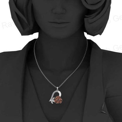 Best Selling 22mm Minimalist Floral Love Heart Pendant Necklace Women 925 Genuine Silver CZ Dainty Crystal Fine Jewelry Keepsake