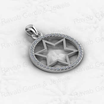 Genuine 18\" Solid 925 Sterling Silver Necklace Universal Star Pendant Micro Pave Setting Fine Jewelry Keepsake Pendants Charms