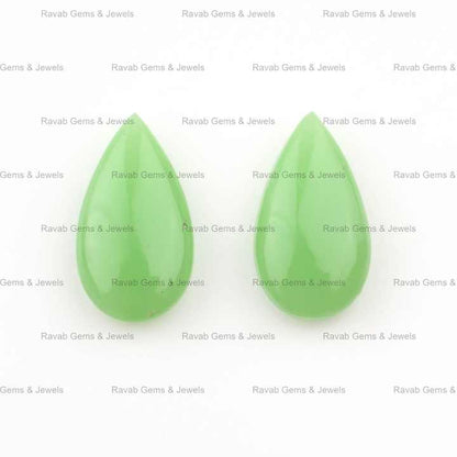Top Quality 11x20mm Natural Polish Green Australian Chrysoprase Gemstone Smooth Loose Calibrated Gemstone for Jewelry Making