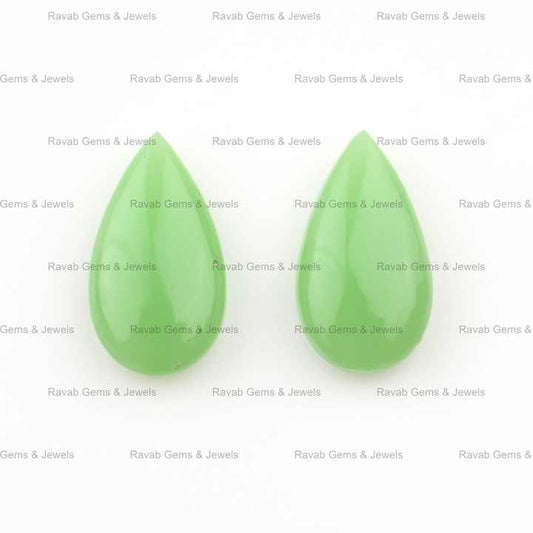 Top Quality 11x20mm Natural Polish Green Australian Chrysoprase Gemstone Smooth Loose Calibrated Gemstone for Jewelry Making