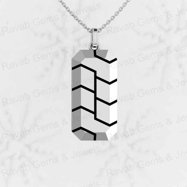 Top Selling Genuine 925 Sterling Silver Sturdy Vertical Bar Personalized Men's Pattern Charm Pendant for Patriotic Fine Jewelry
