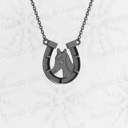 Solid 925 Sterling Silver 20mm Horse Face Horseshoe Semi Mounting Charm Pendant Blank Setting Resin Ashes Work Necklace Jewelry