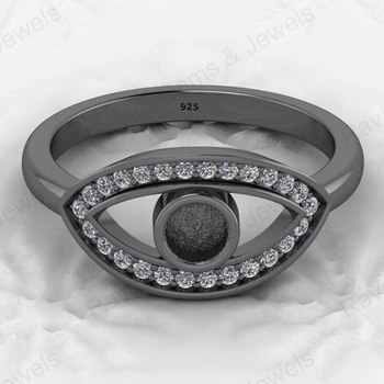 925 Sterling Silver 4mm Round Marquise CZ Semi Mount Band Ring Attractive Work Keepsake Good Ashes Jewelry Findings Components