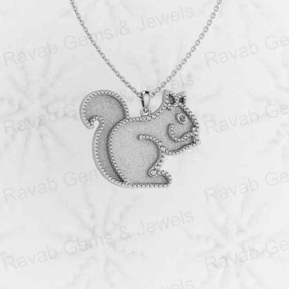 Best Selling 925 Sterling Silver 32x25mm Vintage Squirrel Semi Mounting Setting Charm Pendant for Resin Ashes Keepsake Jewelry