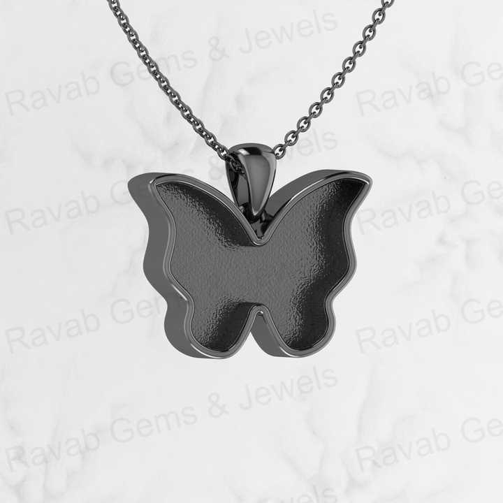 High Quality Real 925 Sterling Silver Butterfly Semi Mounting Charm Pendant for Pour Resin Breastmilk Keepsake Memorial Jewelry
