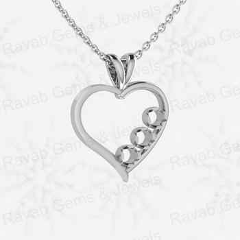 High Quality Solid 925 Sterling Silver Heart Semi Mounting Blank Charm Pendant Setting for DIY Jewelry Findings & Components