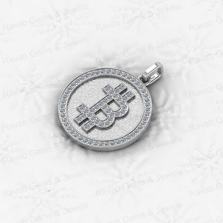 Best Selling 925 Sterling Silver 25mm Coin Initial B With CZ Custom Hip Hop Style Mens Pendant Elegant Personalized Fine Jewelry