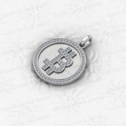 Best Selling 925 Sterling Silver 25mm Coin Initial B With CZ Custom Hip Hop Style Mens Pendant Elegant Personalized Fine Jewelry