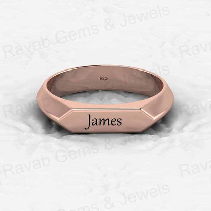 High Quality Genuine 925 Sterling Solid Silver Gold Vermeil Eternity Band Custom Name Ring for Unisex Fine Personalized Jewelry