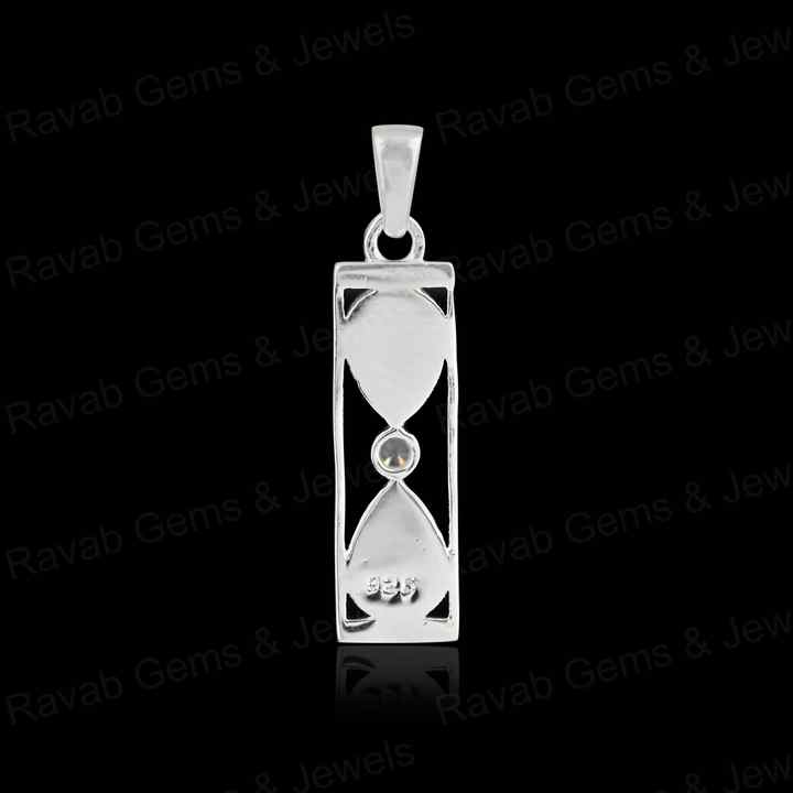 High Quality 925 Silver 6x4mm Pear Sand Timer Hourglass Charm Pendant Setting Resin Ashes DIY Memorial Jewelry Findings Craft