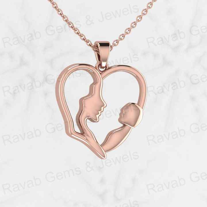 Best Selling 21mm Crescent Heart Pendant Necklace Genuine 925 Silver With Gold Mom Baby Love Personalized Keepsake Fine Jewelry