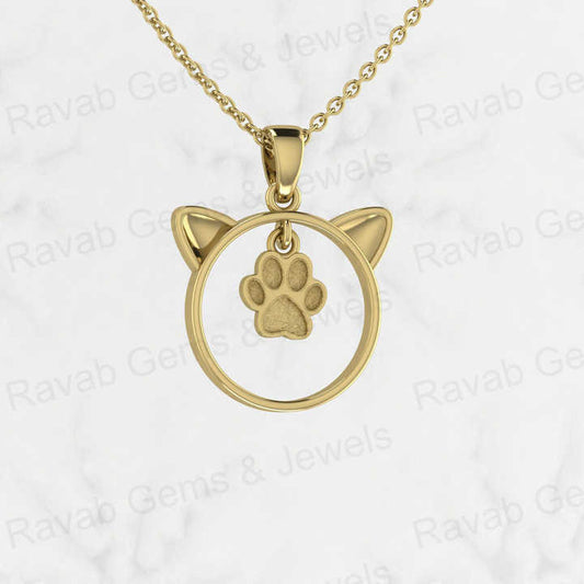 Top Quality 925 Sterling Silver 23x16mm Cute Kitty Dog Paw Semi Mount Blank Charm Pendant Setting for Resin & Ashes Work Jewelry
