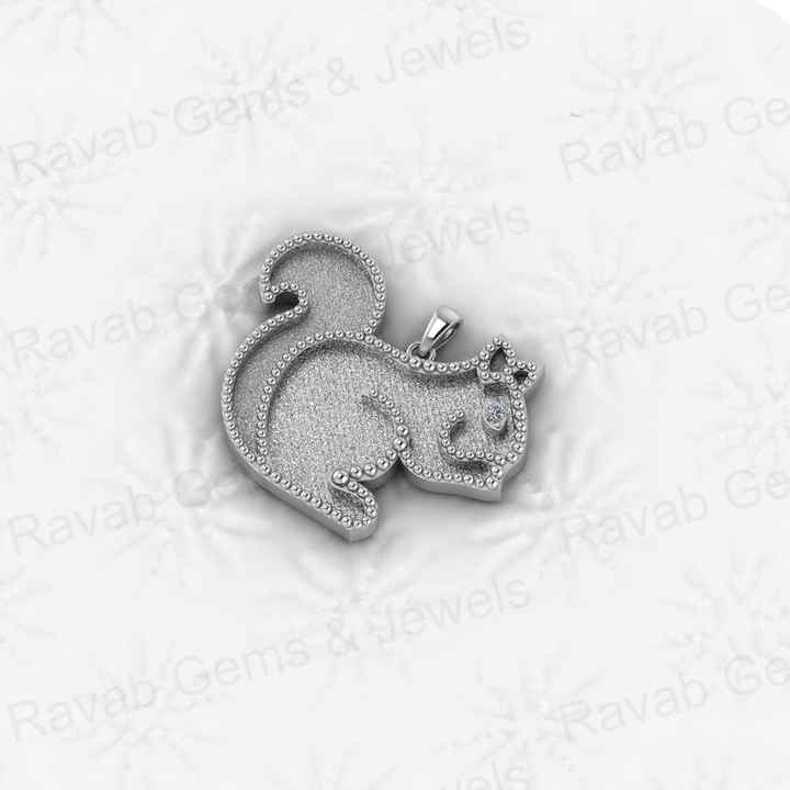 Best Selling 925 Sterling Silver 32x25mm Vintage Squirrel Semi Mounting Setting Charm Pendant for Resin Ashes Keepsake Jewelry