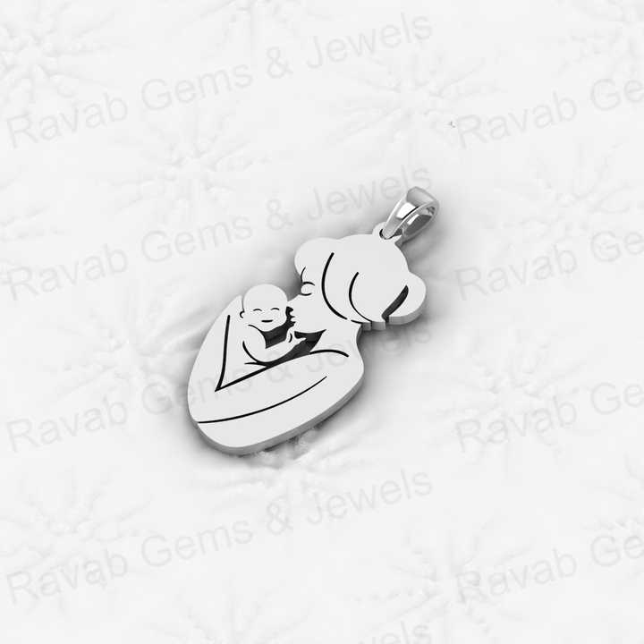 New Arrival Solid 925 Sterling Silver 34mm Mother Love Child Personalized Baby Birth Necklace Kid Gift Keepsake Jewelry