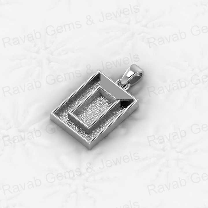 Hot Selling 925 Sterling Silver 12x16mm Mirror Frame Semi Mounting Blank Charm Pendant for Resin & Ashes Work Jewelry Findings