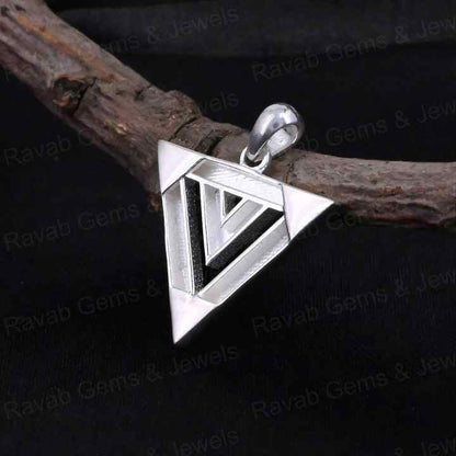 High Quality 925 Silver 25mm Double Triangle Blank Bezel Setting For Pour Resin Horse Hair Good Luck Keepsake Breastmilk Jewelry
