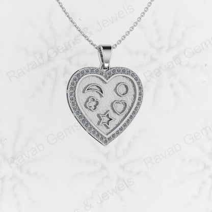 Best Selling Genuine 925 Sterling Silver 25mm Heart Clover CZ Charm Pendant Semi Mount Blank Setting Good for Resin DIY Jewelry