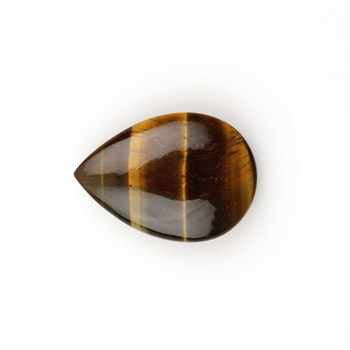 Top Quality 16x22mm Pear Shaped Natural Brown Yellow Tiger Eye Briolette Loose Gemstone Jewelry Making Calibrated Size Polished