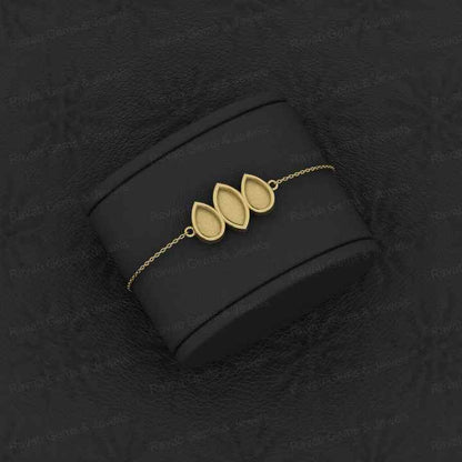 Best Quality Solid 925 Sterling Silver Marquise & Pear Charm Bracelet Good For Ashes & Resin Work Keepsake Breastmilk Jewelry
