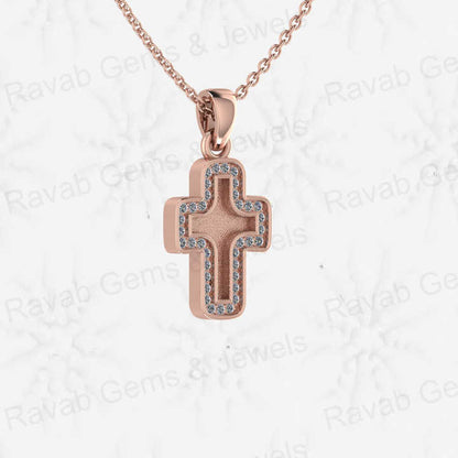 Genuine 925 Sterling Silver Cross Charm Pendant DIY Jewelry Findings Components Zircon Resin Ashes Semi Mount Blank Jewelry