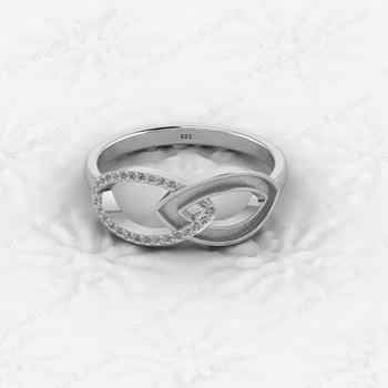 Top Quality Infinity Design 925 Sterling Semi Mount Blank Setting Yin Yang Ring Good for Resin & Ashes Work Breastmilk Jewelry