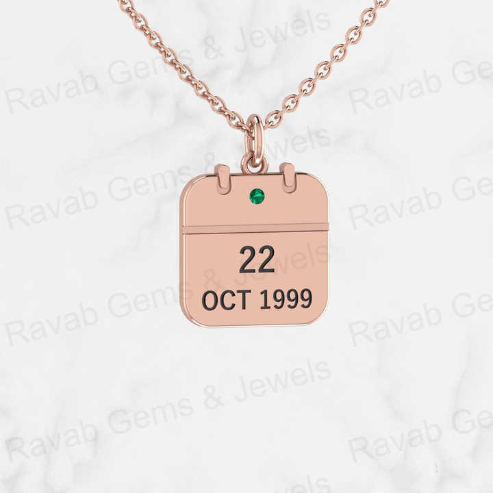 Best Quality 925 Sterling Silver Fine Jewelry Personalized Calendar Memorial Date Pendant 13x17mm for Friends and Loved Ones