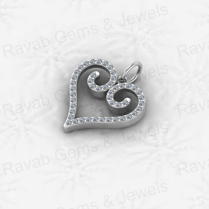 Best Quality Solid 925 Sterling Silver Flower Swirl Heart Fine Fashion CZ Pendant for Women Valentine Best Gift Necklace