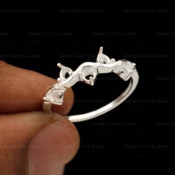 Best Selling 3mm 5-Stone Breastmilk DIY Jewelry Semi Mount Engagement Claw Blank Prong Setting Base Jewelry Findings Components