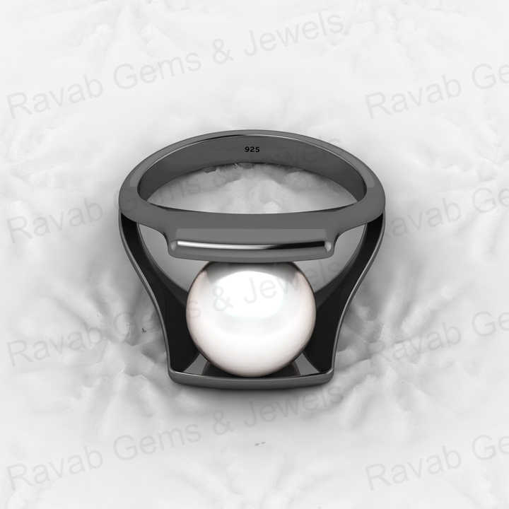 Top Quality Genuine 925 Sterling Silver 10mm Fresh Water of Pearl Floral Open Band Wedding Wear Ring for Women Fine Jewelry