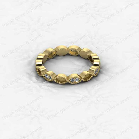 Best Selling 925 Silver 2x4mm Marquise Eternity Band Semi Mount Blank Bezel Setting Ring for Stone & Resin Ashes DIY Jewelry