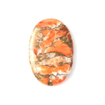 20x30mm Natural Smooth Sponge Coral Copper Big Oval Flatback Cabochon Loose Gemstone for Jewelry Making Wholesale Price
